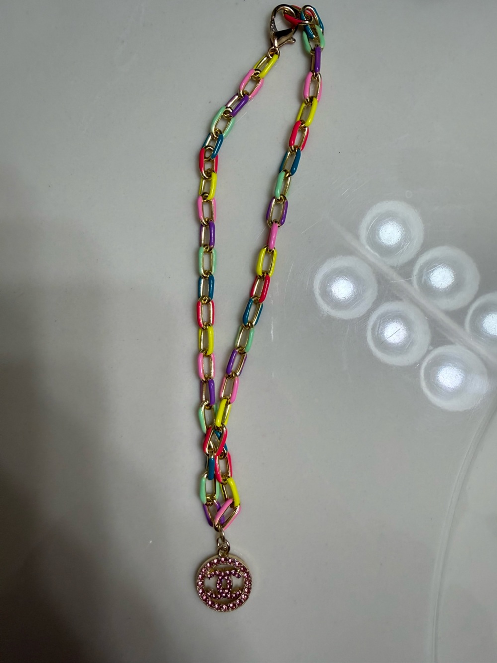Authentic Chanel Button Reuse Necklace